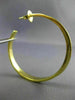 ESTATE LARGE .61CT ROUND DIAMOND 18K YELLOW GOLD 3D CLASSIC X HOOP LOVE EARRINGS
