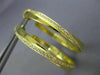 ESTATE LARGE .61CT ROUND DIAMOND 18K YELLOW GOLD 3D CLASSIC X HOOP LOVE EARRINGS