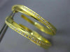 ESTATE LARGE .61CT ROUND DIAMOND 18K YELLOW GOLD 3D CLASSIC X HOOP LOVE EARRINGS
