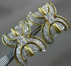 ESTATE LARGE 2.40CT DIAMOND 18KT YELLOW GOLD & PLATINUM X LOVE CLIP ON EARRINGS