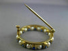 ANTIQUE LARGE .80CT AAA SAPPHIRE & SOUTH SEA PEARL 14K YELLOW GOLD 3D PIN BROOCH