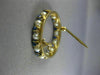 ANTIQUE LARGE .80CT AAA SAPPHIRE & SOUTH SEA PEARL 14K YELLOW GOLD 3D PIN BROOCH