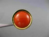 ANTIQUE LARGE ROUND AAA CORAL 14KT YELLOW GOLD CLASSIC CLIP ON EARRINGS #26082