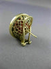 ANTIQUE LARGE ROUND AAA CORAL 14KT YELLOW GOLD CLASSIC CLIP ON EARRINGS #26082
