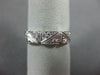 ANTIQUE WIDE .35CT DIAMOND 18KT WHITE GOLD 3D FILIGREE SQUARE ETERNITY RING 9253