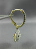 ESTATE 1.16CT DIAMOND 14KT YELLOW GOLD 3D DOUBLE HALO LEVERBACK HANGING EARRINGS