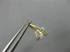 ESTATE 1.16CT DIAMOND 14KT YELLOW GOLD 3D DOUBLE HALO LEVERBACK HANGING EARRINGS