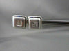 ESTATE WIDE .65CT PRINCESS CUT DIAMOND 14KT WHITE GOLD SQUARE STUD EARRINGS #743