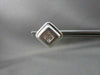 ESTATE WIDE .65CT PRINCESS CUT DIAMOND 14KT WHITE GOLD SQUARE STUD EARRINGS #743