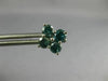 ESTATE LARGE 1.82CT BLUE DIAMOND 18KT WHITE GOLD 3D FLOWER SQUARE STUD EARRINGS