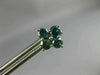 ESTATE LARGE 1.82CT BLUE DIAMOND 18KT WHITE GOLD 3D FLOWER SQUARE STUD EARRINGS
