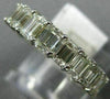 ESTATE 3.98CT EMERALD CUT DIAMOND 14KT WHITE GOLD 3D ETERNITY ANNIVERSARY RING
