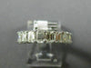 ESTATE 3.98CT EMERALD CUT DIAMOND 14KT WHITE GOLD 3D ETERNITY ANNIVERSARY RING