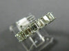 ESTATE 3.98CT EMERALD CUT DIAMOND 14KT WHITE GOLD 3D ETERNITY ANNIVERSARY RING