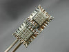 ESTATE .08CT DIAMOND 14KT WHITE GOLD 3D SQUARE CLUSTER FILIGREE STUD EARRINGS