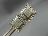 ESTATE .08CT DIAMOND 14KT WHITE GOLD 3D SQUARE CLUSTER FILIGREE STUD EARRINGS