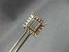 ESTATE .08CT DIAMOND 14KT WHITE GOLD 3D SQUARE CLUSTER FILIGREE STUD EARRINGS