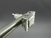 ESTATE .08CT DIAMOND 14KT WHITE GOLD 3D SQUARE CLUSTER FILIGREE STUD EARRINGS