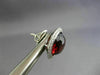 ESTATE LARGE 6.10CT DIAMOND & AAA GARNET 18KT WHITE GOLD HALO SCREWBACK EARRINGS