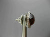 ESTATE LARGE 6.10CT DIAMOND & AAA GARNET 18KT WHITE GOLD HALO SCREWBACK EARRINGS