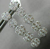 ESTATE 2.79CT ROUND DIAMOND 18KT WHITE GOLD 3D CLUSTER JOURNEY HANGING EARRINGS