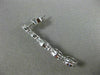 ESTATE 2.79CT ROUND DIAMOND 18KT WHITE GOLD 3D CLUSTER JOURNEY HANGING EARRINGS
