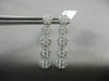ESTATE 2.79CT ROUND DIAMOND 18KT WHITE GOLD 3D CLUSTER JOURNEY HANGING EARRINGS
