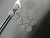 ESTATE 2.79CT ROUND DIAMOND 18KT WHITE GOLD 3D CLUSTER JOURNEY HANGING EARRINGS