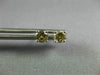 ESTATE .59CT CHOCOLATE FANCY DIAMOND 18KT WHITE GOLD SOLITAIRE 4MM STUD EARRINGS