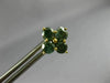 ESTATE LARGE 1.87CT BLUE DIAMOND 18KT YELLOW GOLD 3D FLOWER SQUARE STUD EARRINGS