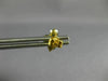 ESTATE LARGE 1.87CT BLUE DIAMOND 18KT YELLOW GOLD 3D FLOWER SQUARE STUD EARRINGS