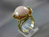 ANTIQUE LARGE .1CT OLD MINE DIAMOND AAA CORAL 14K YELLOW GOLD FLOWER RING 19562