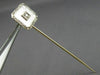 ANTIQUE .03CT OLD MINE DIAMOND 14KT 2 TONE GOLD OCTAGON FILIGREE LAPEL PIN 26194