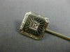 ANTIQUE .03CT OLD MINE DIAMOND 14KT 2 TONE GOLD OCTAGON FILIGREE LAPEL PIN 26194