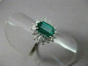ANTIQUE 1.90CT DIAMOND & AAA COLOMBIAN EMERALD PLATINUM ENGAGEMENT RING #22258