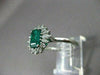 ANTIQUE 1.90CT DIAMOND & AAA COLOMBIAN EMERALD PLATINUM ENGAGEMENT RING #22258