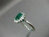 ANTIQUE 1.90CT DIAMOND & AAA COLOMBIAN EMERALD PLATINUM ENGAGEMENT RING #22258