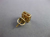 ESTATE 1.0CT DIAMOND 14KT TWO TONE GOLD 3D INVISIBLE SQUARE STUD EARRINGS #17965