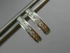 ESTATE SMALL .30CT DIAMOND 18K WHITE GOLD CLASSIC FILIGREE HUGGIE EARRINGS 25559