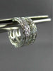 ESTATE SMALL .30CT DIAMOND 18K WHITE GOLD CLASSIC FILIGREE HUGGIE EARRINGS 25559