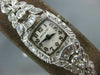 ANTIQUE LARGE PLATINUM HAMILTON 1.70CT OLD MINE DIAMOND ART DECO LADIES WATCH