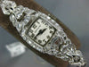 ANTIQUE LARGE PLATINUM HAMILTON 1.70CT OLD MINE DIAMOND ART DECO LADIES WATCH