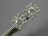 ESTATE 1.27CT DIAMOND 18KT WHITE GOLD SOLITAIRE CLUSTER INVISIBLE STUD EARRINGS