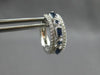 .62CT DIAMOND & AAA SAPPHIRE 14KT WHITE GOLD 3D FILIGREE HUGGIE HANGING EARRINGS