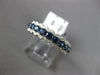 1.09CT DIAMOND & AAA SAPPHIRE 14KT WHITE GOLD 3D 3 ROW CLASSIC ANNIVERSARY RING