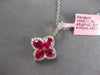 LARGE 2.72CT DIAMOND & AAA RUBY 14KT ROSE GOLD 3D OVAL & ROUND FILIGREE PENDANT