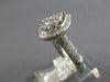 .70CT DIAMOND 18KT WHITE GOLD 3D CLASSIC ROUND CLUSTER PEAR SHAPE HALO LOVE RING
