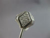 ESTATE .20CT DIAMOND 14KT WHITE GOLD 3D MATTE & SHINY GEOMETRICAL MENS RING