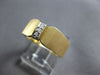 ESTATE .05CT DIAMOND 14KT 2 TONE GOLD 3D ROUND MATTE & SHINY FUN BAR RING #27965