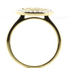 .62CT WHITE & FANCY YELLOW DIAMOND 18K YELLOW GOLD CLUSTER ROUND SQUARE FUN RING